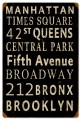 Vintage New York Streets Tin Sign