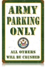 Vintage-Retro Army Parking Metal-Tin Sign