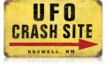 Vintage-Retro UFO Crash Site Metal-Tin Sign
