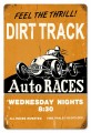 Vintage-Retro Dirt Track Metal-Tin Sign