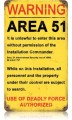 Vintage-Retro Area 51 Metal-Tin Sign