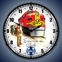 Vintage-Retro  Sante Fe Chief Lighted Wall Clock