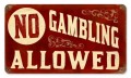 Vintage-Retro No Gambling Metal-Tin Sign