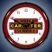 Vintage-Retro  Carter Carb Lighted Wall Clock