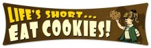 Vintage-Retro Eat Cookies Metal-Tin Sign