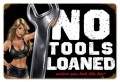 Vintage-Retro No Tools Pinup Metal-Tin Sign