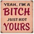 Vintage-Retro I'm A Bitch Metal-Tin Sign