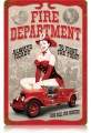 Vintage-Retro Fire Dept. Pin Up Metal-Tin Sign