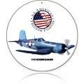 Vintage-Retro F4U Corsair Round Metal-Tin Sign