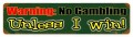 Vintage-Retro No Gambling Unless Metal-Tin Sign
