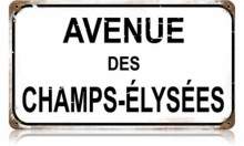 Vintage-Retro Champs Elysees Metal-Tin Sign