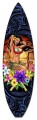 Vintage-Retro Hawaiian Girl Surfboard Metal-Tin Sign