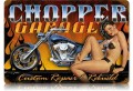 Vintage-Retro Chopper Garage Metal-Tin Sign