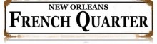 Vintage-Retro French Quarter Metal-Tin Sign