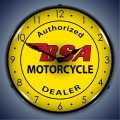 Vintage-Retro  BSA Motorcycle Lighted Wall Clock