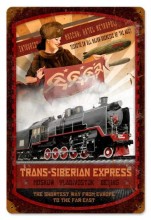 Vintage-Retro Trans Siberian Express Metal-Tin Sign
