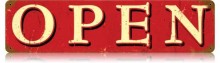 Vintage-Retro Open Metal-Tin Sign