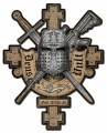 Vintage Deus Vult Metal Sign