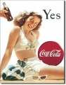 Vintage COKE - White Bathing Suit Tin Sign