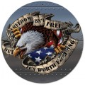 Vintage-Retro Freedom Isn't Free Round Metal-Tin Sign