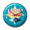 Retro Moms Diner Metal  Wall Clock  14 x 14 Inches