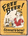 Vintage Free Beer Metal Sign