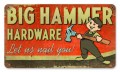 Vintage-Retro Big Hammer Hardware Metal-Tin Sign