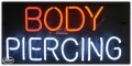 Neon Business Sign - Body Piercing
