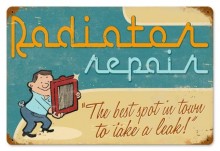 Vintage-Retro Radiator Repair Metal-Tin Sign LARGE