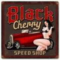 Vintage-Retro Black Cherry Metal-Tin Sign