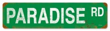 Vintage-Retro Paradise Road Metal-Tin Sign