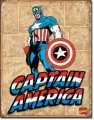Retro Captain America Panels Tin Sign