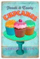 Retro Cupcake Fresh Tin Sign 16 x 24  Inches