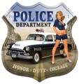 Vintage-Retro Police Department Shield Metal-Tin Sign
