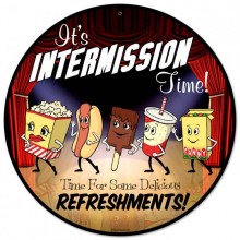 Vintage Snacks Refreshments Metal Sign