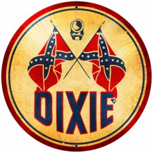 Vintage-Retro Dixie Gasoline Metal-Tin Sign LARGE