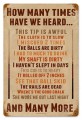 Vintage-Retro Excuse Metal-Tin Sign