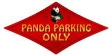 Vintage-Retro Panda Parking Diamond Metal-Tin Sign