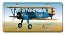 Vintage-Retro Stearman License Plate
