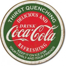 Retro COKE - Thirst Quenching Tin Sign