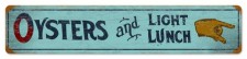 Vintage-Retro Oyster Lunch Metal-Tin Sign