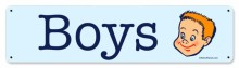 Vintage-Retro Boys Metal-Tin Sign LARGE
