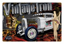 Vintage Rat Rod Vintage Iron Metal Sign