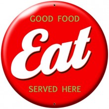 Vintage-Retro Eat Metal-Tin Sign LARGE