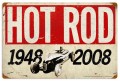Vintage-Retro Hot Rod Magazine 60th Anniversary Metal-Tin Sign