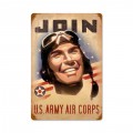 Vintage Join Army Metal Sign 12 x 18 Inches Inches