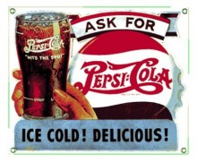 Pepsi Ice Cold Porcelain Sign