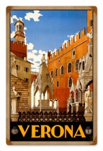 Vintage-Retro Verona Travel Tin-Metal Sign