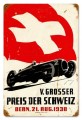 Vintage-Retro Swiss Race Car Metal-Tin Sign