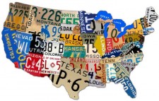 Vintage-Retro License Plate USA Metal-Tin Sign